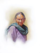 Alte Hindufrau aus Spiti